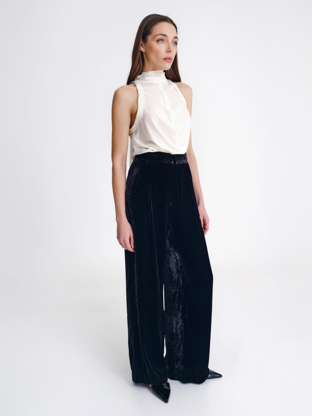Silk halter blouse
