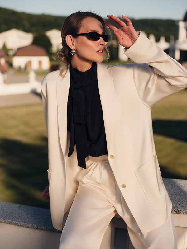 Silk halter blouse